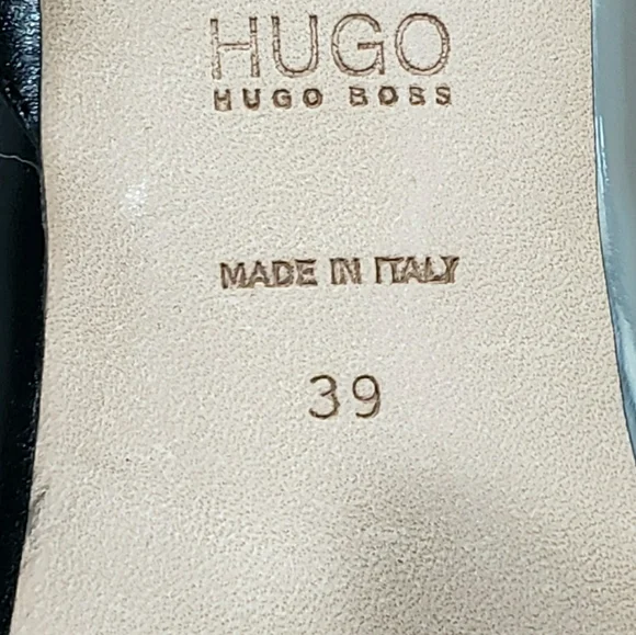 NWB! HUGO BOSS Women's West Sandal 90-C Shoes (9) Black/Silver